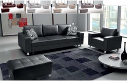 Black 3+1+Puff garnitúra 